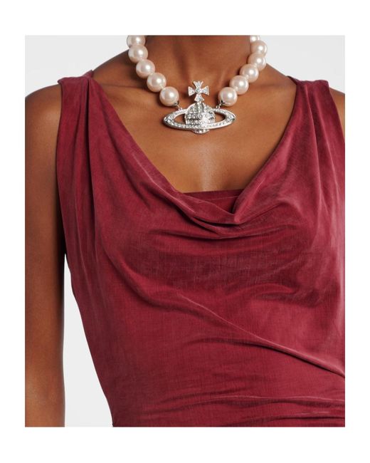 Vivienne Westwood Red Liz Draped Jersey Dress