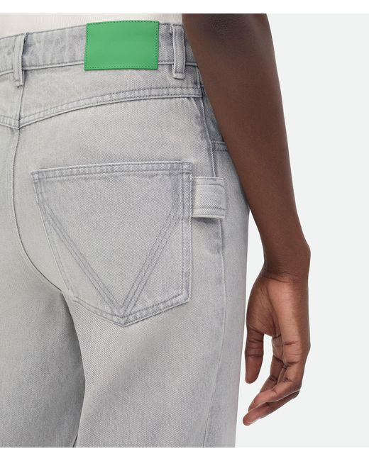 Bottega Veneta Gray Washed Flared Leg Jeans