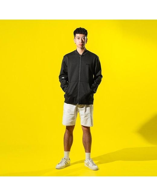 Boss Black Logo-Print Cotton Jacket for men