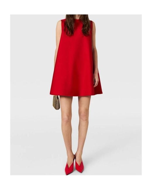 Stella McCartney Red Enverse Satin A-Line Mini Dress