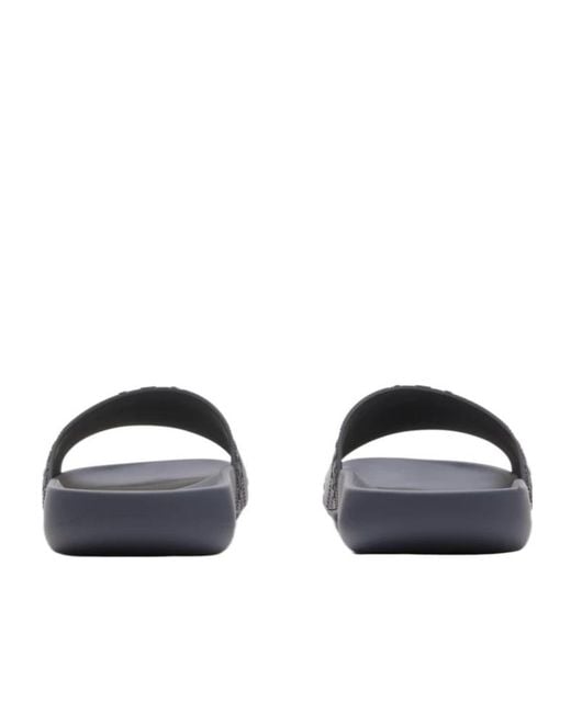 Burberry Blue Embossed Check Dive Slides for men