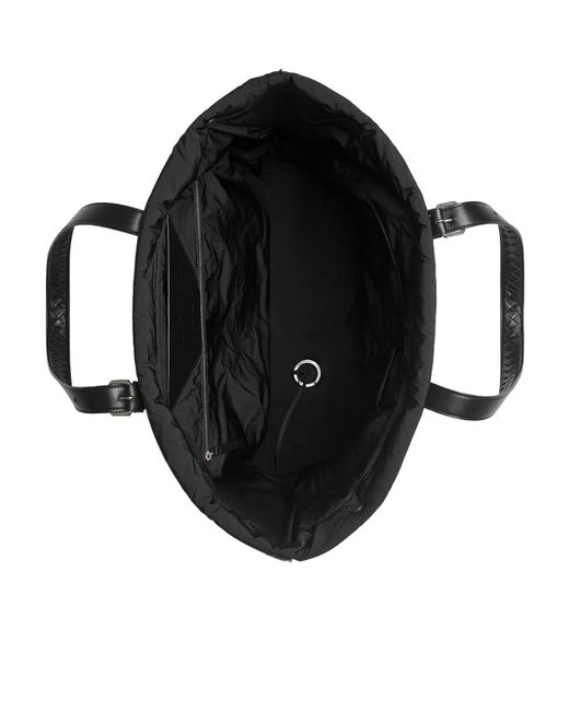 Bottega Veneta Black Logo Patch Tote Bag for men