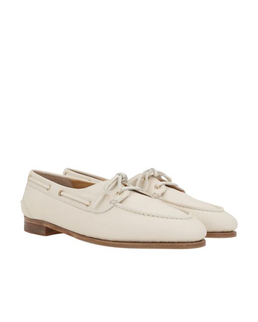 Bally White Pathy Lace-Up Loafers