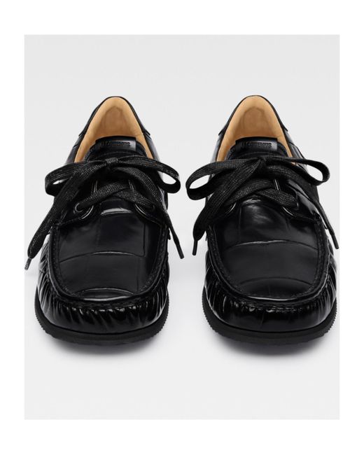 Jacquemus Black Round Toe Loafers for men