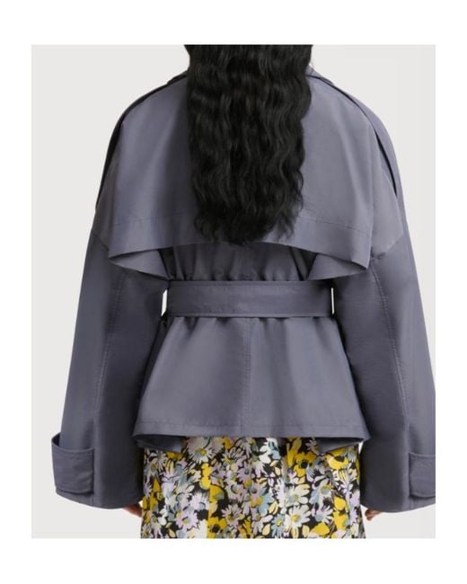Marni Blue Nylon Blouson With Belt
