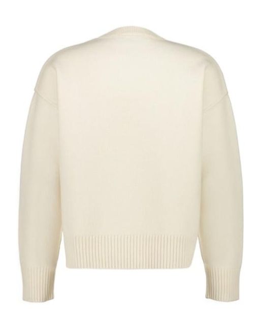 AMI White Ami De Coeur Crewneck Jumper for men