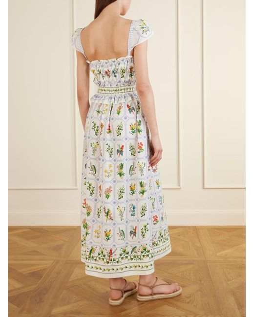 Farm Rio White Floral Dress