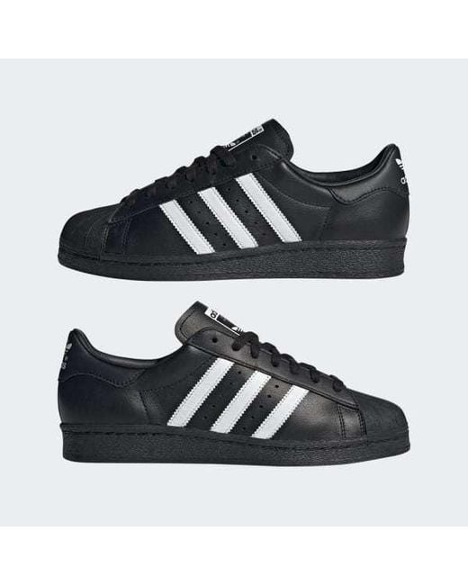 Adidas Originals Black Superstar 82 Low-Top Sneakers for men