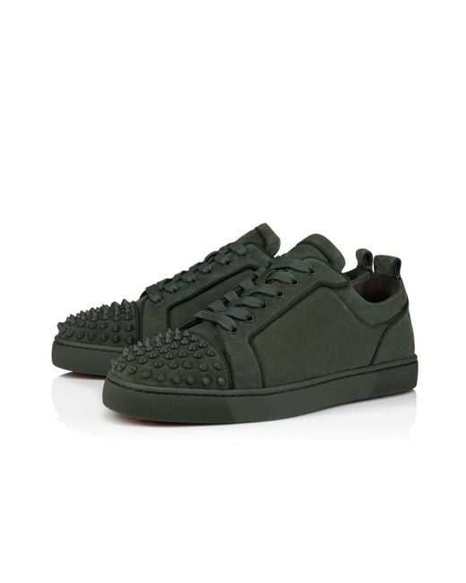 Christian Louboutin Green Studded Low-Top Sneakers for men