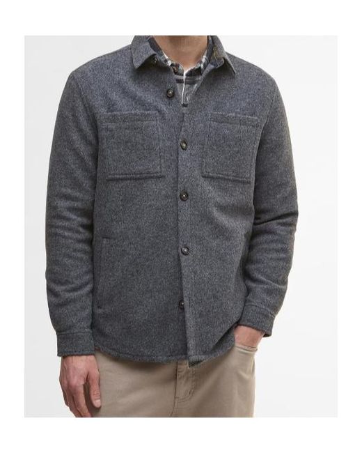 Barbour Gray Marlow Overshirt for men