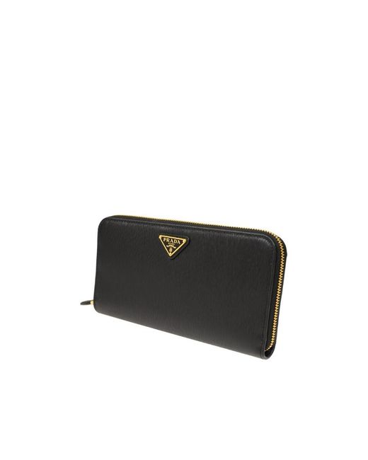 Prada Black Logo Patch Wallet