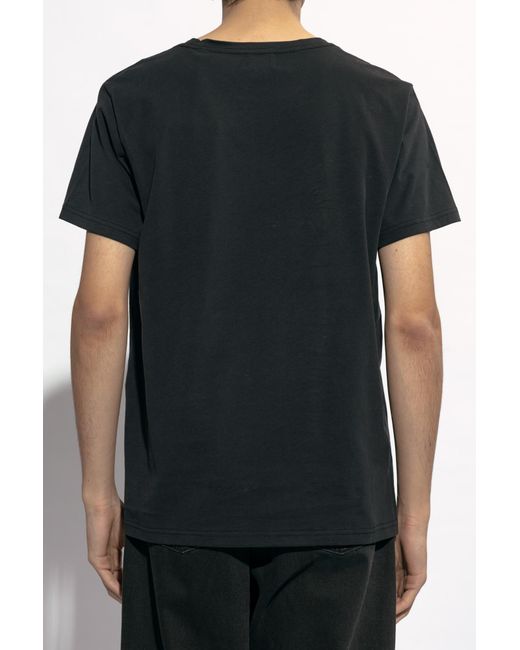 Isabel Marant Black Zafferh Logo Printed T-Shirt for men