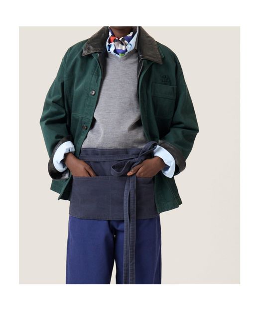 Miu Miu Blue Garment-Dyed Gabardine Miniskirt