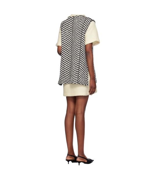 J.W. Anderson Black Chevron-Knit Top
