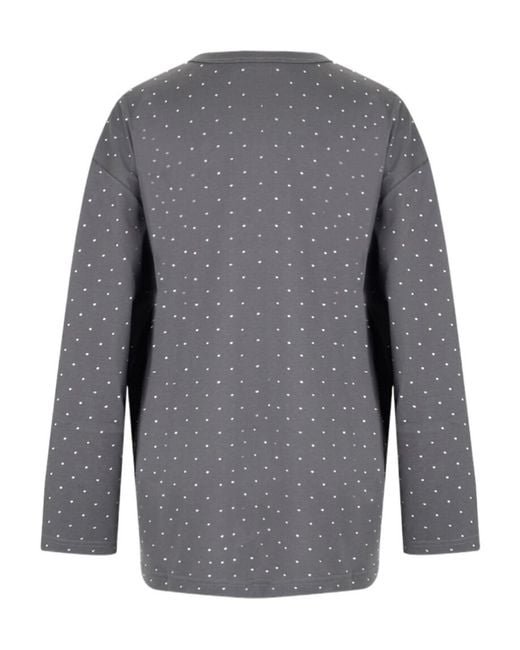 Fabiana Filippi Gray Long-Sleeved T-Shirt