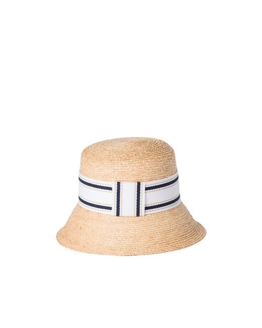 Miu Miu White Logo-Embroidered Woven Bucket Hat