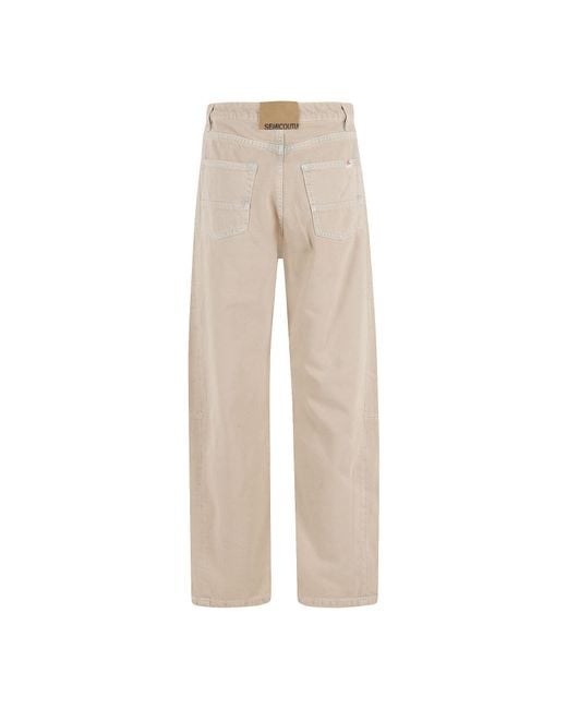 Semicouture Natural Rounded-Leg Jeans