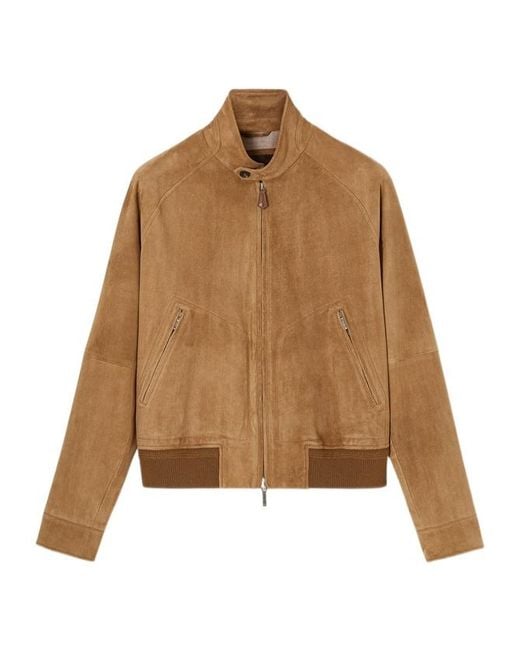 Loro Piana Brown Bomber Zip-Fastening Jacket for men