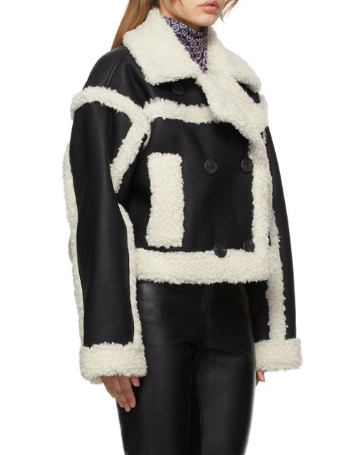 STAND Black Logo Splicing Coat