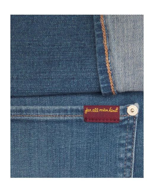 7 For All Mankind Blue Belt Loop Jeans