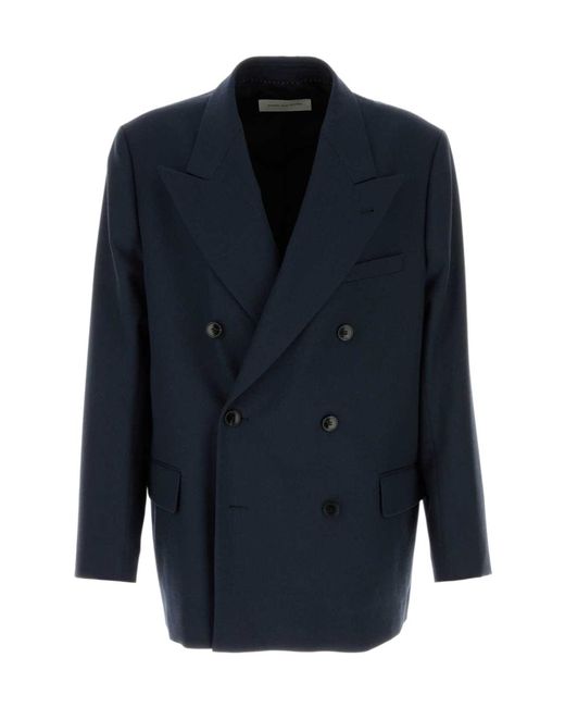 Dries Van Noten Black Double-Breasted Blazer for men