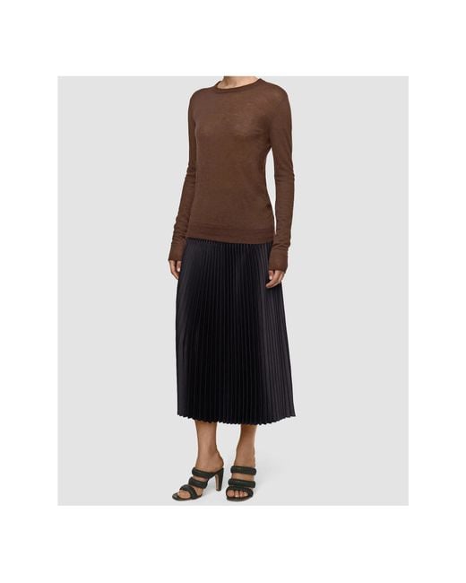 Joseph Brown Round-Neck Sweater