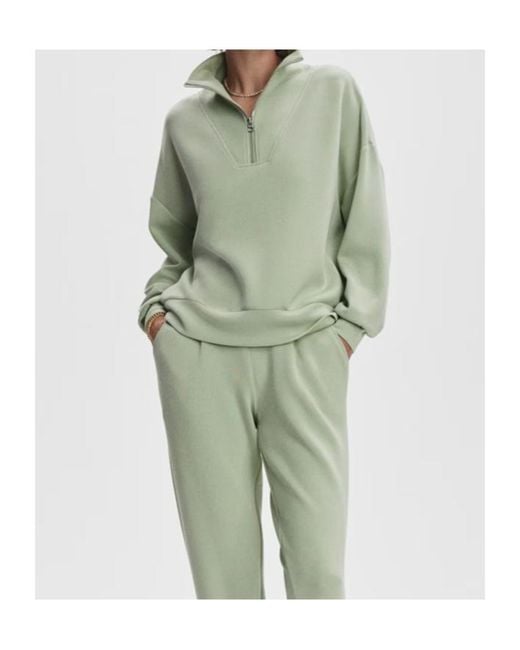 Varley Green Hawley Half Zip Sweatshirt
