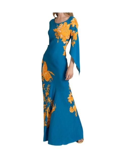 Etro Blue Printed Dress