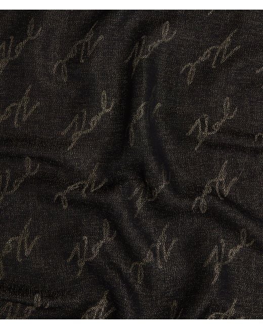 Karl Lagerfeld Black Signature Scarf