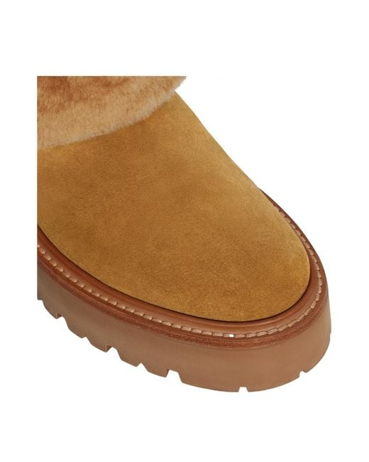 Céline Natural Bulky High Boot With Triomphe Tassels