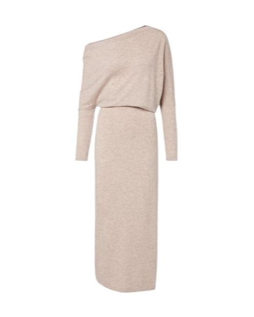 Altuzarra Natural Kasos Draped Cashmere Maxi Dress