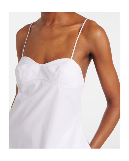 Rohe White Cotton Back Slit Dress