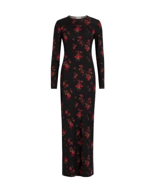 Reformation Black Tommie Floral Maxi Dress