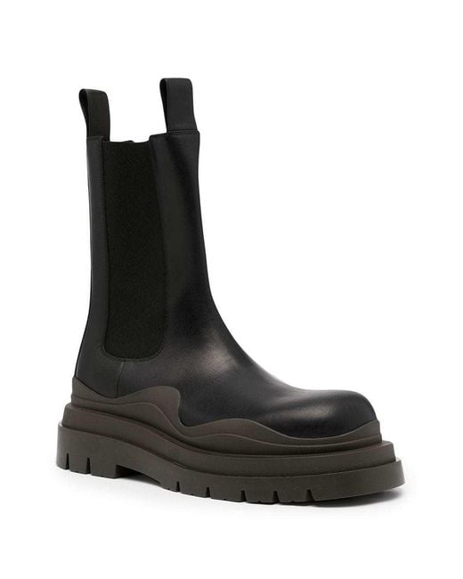 Bottega Veneta Black Tire Chelsea Boot for men