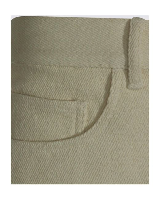 Auralee Green Five-Pocket Shorts for men