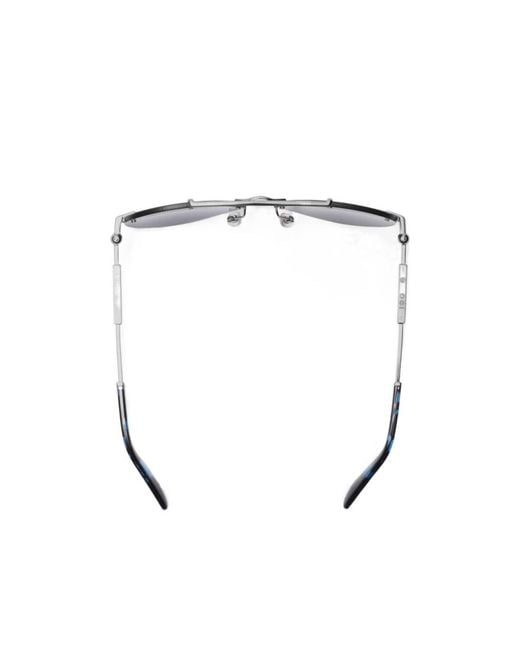 Burberry White Aviator Logo-Print Sunglasses for men