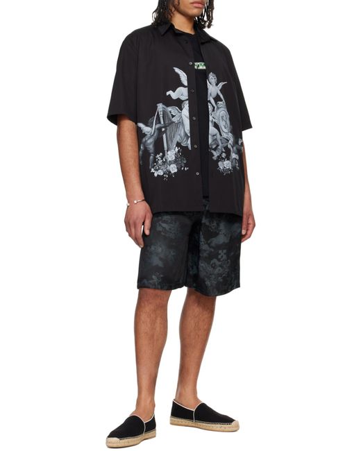 Off-White c/o Virgil Abloh Black Jacquard Fresco Bowling Shorts for men