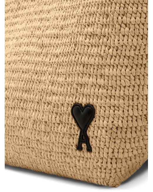 AMI Natural Ami Ami De Coeur Large Top Handle Bag for men