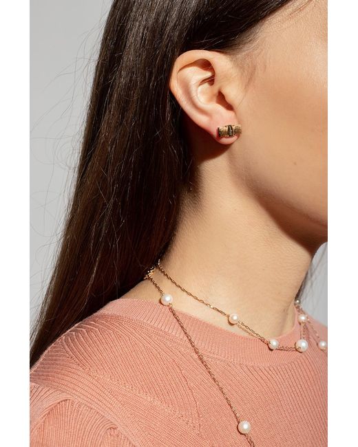 Ferragamo White Ferragamo Bow Detailed Earrings