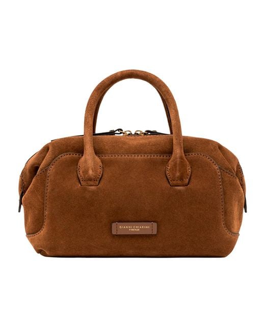 Gianni Chiarini Brown Large Gemma Suede Leather Tote Bag