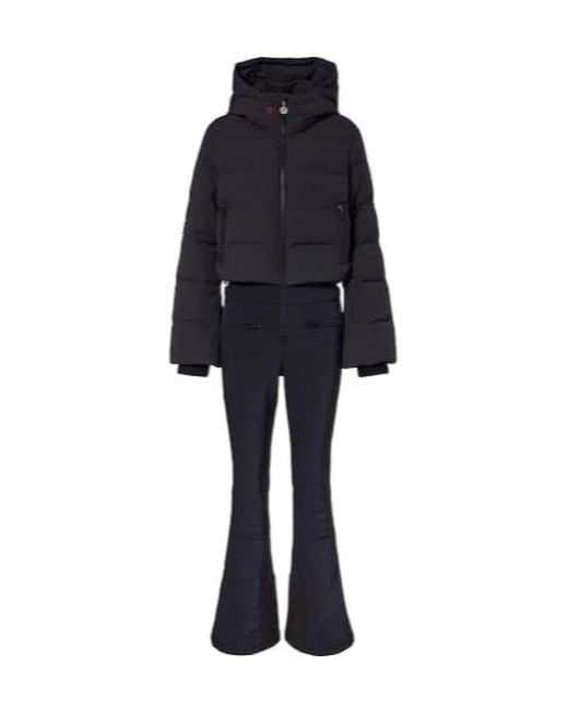 Perfect Moment Blue Polar Flare Down Ski Suit
