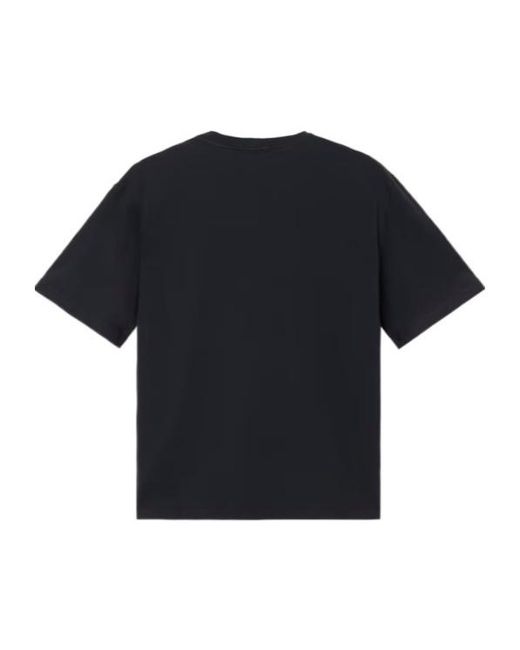 Stone Island Black Oversized Short-Sleeve T-Shirt With Herringbone Patch for men