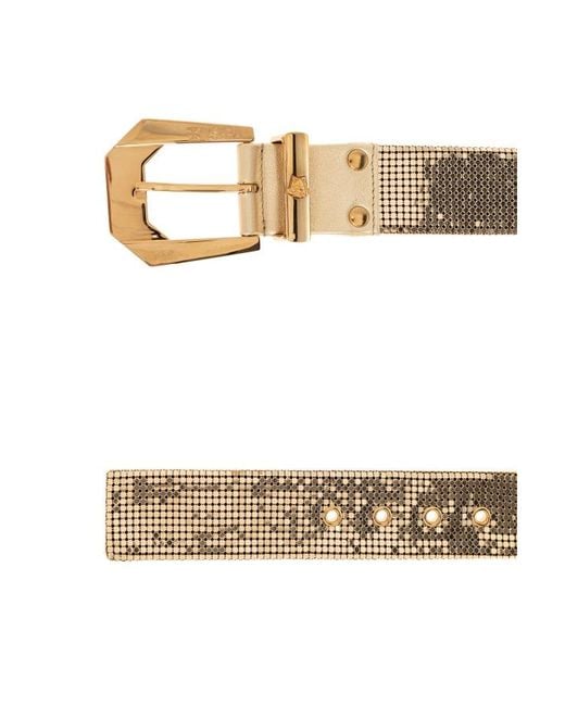 Versace Metallic Logo-Engraved Buckle Belt
