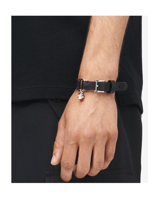McQueen Black Skull Ring Bracelet for men