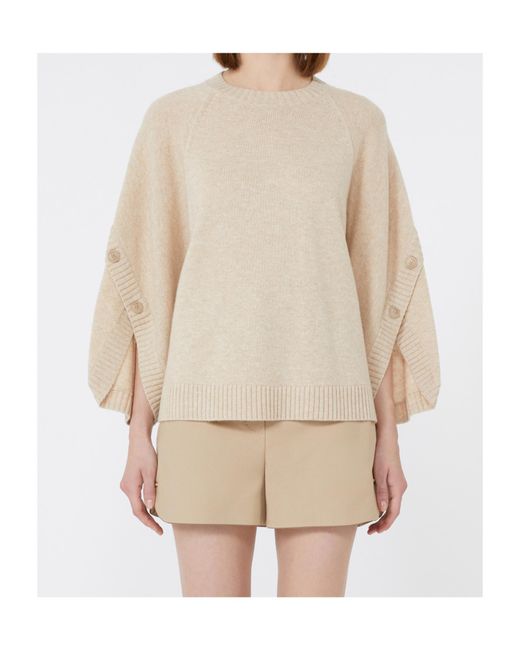 Max Mara Natural Ampex Crewneck Knitted Jumper