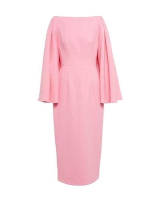 Emilia Wickstead Pink Midi Dress