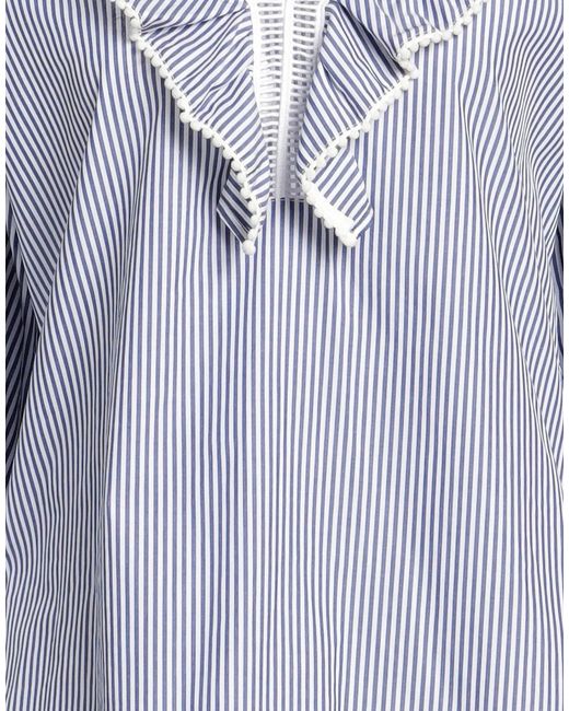 MAX&Co. Blue Pleated Top