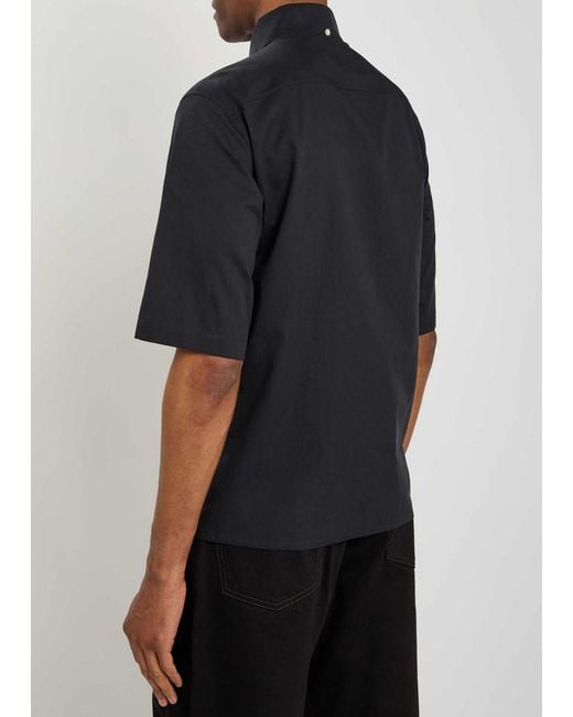Lemaire Black Cotton Shirt for men