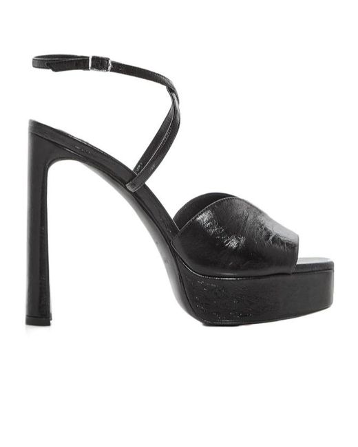 Jimmy Choo Black Platform High-Heeled Sandals