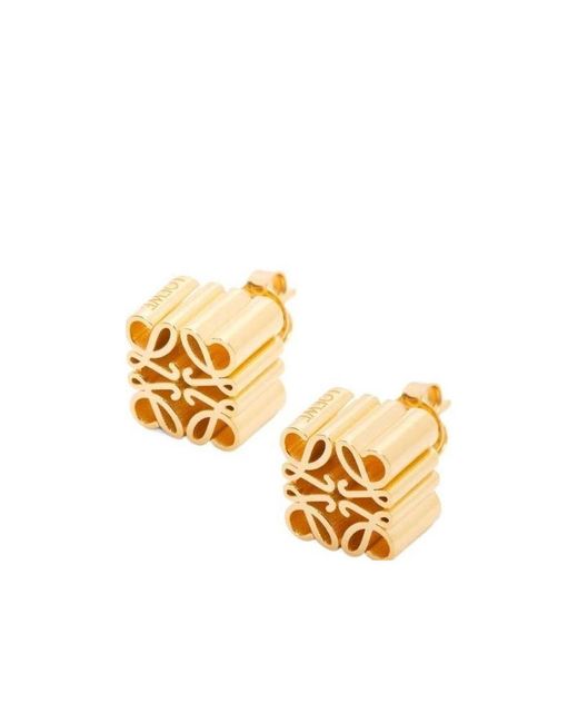 Loewe Metallic Anagram Stud Earrings